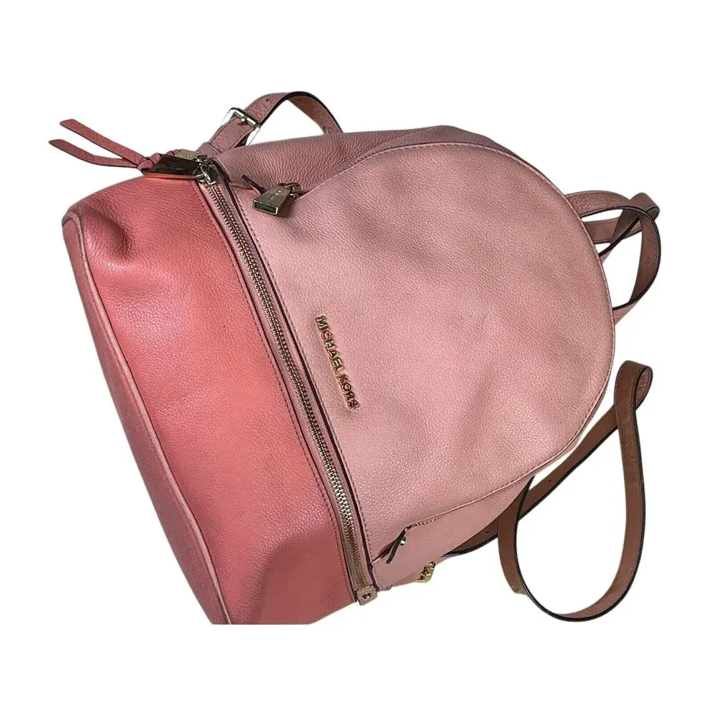 Michael Kors Peach and Coral Color leather‎ Back Pack / Shoulder Bag / Purse
